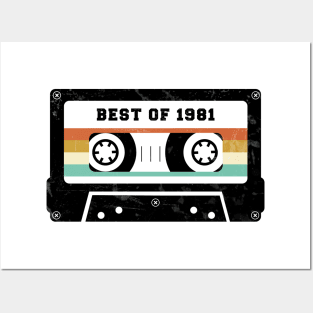 40th Birthday Gift 1981 Cassette Shirt 40th Birthday Shirt 40th Birthday Gift For Posters and Art